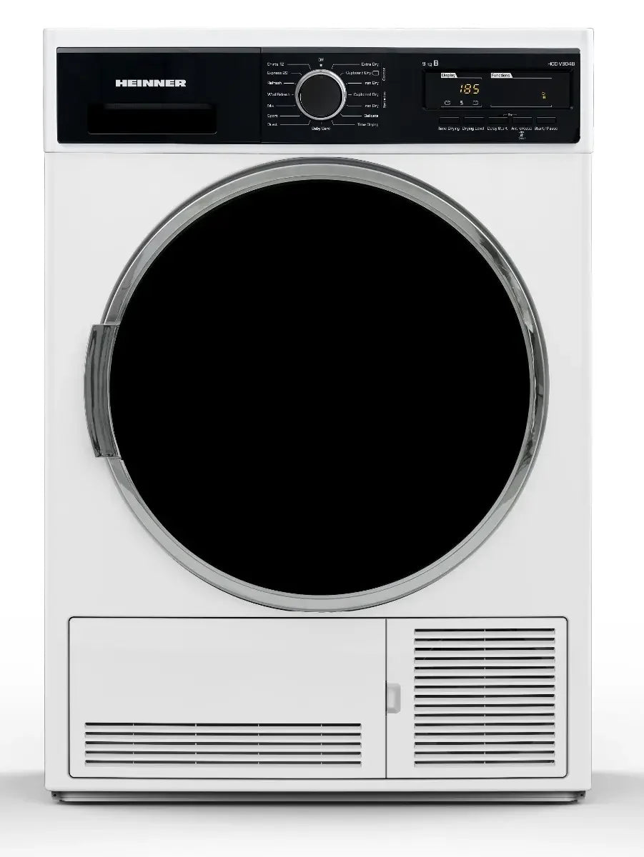 [RESIGILAT] Uscator de rufe Heinner HCD-V904B | 9kg, Condensare, Clasa B, 15 programe, Display LED, 59.6x60.9x84.5cm