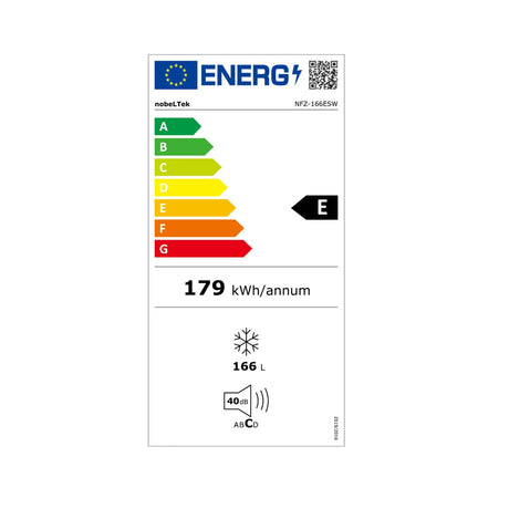 Nobeltek Congelator vertical Congelator vertical Nobeltek NFZ-166ESW | capacitate neta 166 L, clasa energetica E, Alb