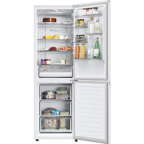 HAIER Combina frigorifica Haier, 2D, D, 352l, TNF, Display ext, WiFi - aplicație hOn, 185 cm, white