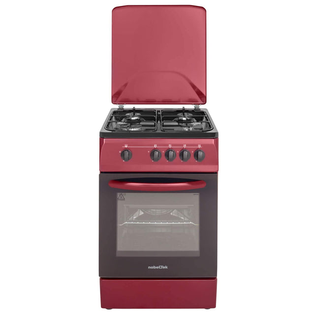 NobeLTek Cooking Aragaz Nobeltek, 50x60, plita si cuptor pe gaz, siguranta plita si cuptor, echipat cu diuze GPL, diuze GN de schimb, capac tabla, bordo