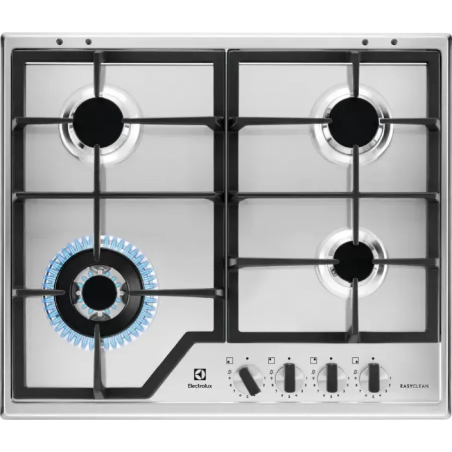 Electrolux Plita incorporabila ELECTROLUX, Gaz, 4 arzatoare, Wok, inox