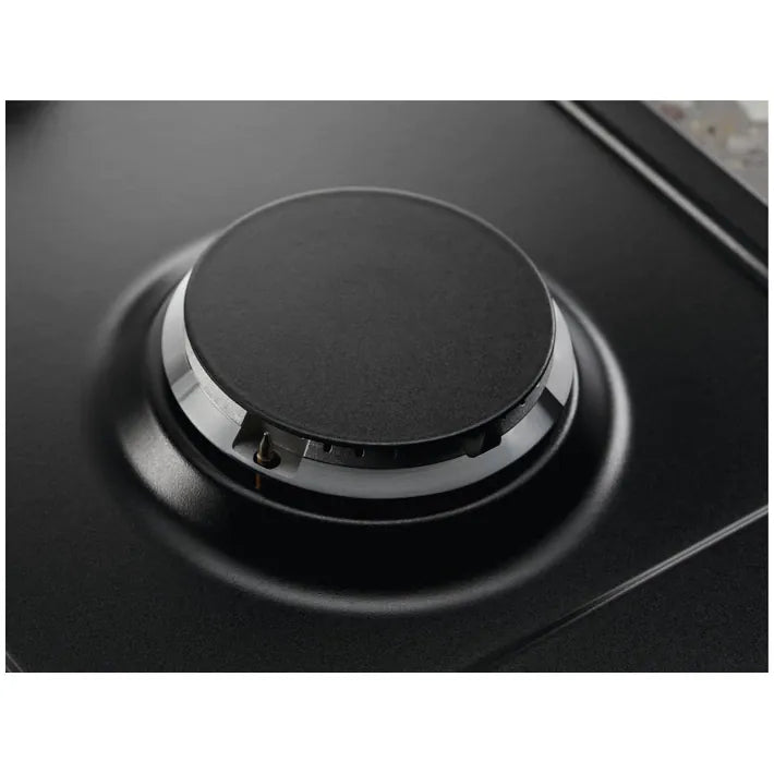 Electrolux Plita incorporabila Electrolux, Gaz, 4 zone de gatit, Aprindere electrica, Dispozitiv de siguranta, Arzator Wok, Gratare fonta, 60 cm, Negru