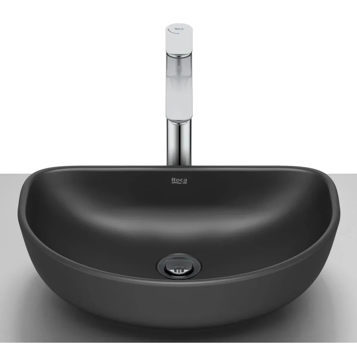 Roca Lavoar Lavoar Roca Optica A327C10080 | Oval, 450x300mm, Montare Blat, Negru