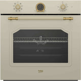 Beko Cuptor incorporabil Cuptor Incorporabil Beko RBIM19200CD | 72L, Clasa A, 8 Programe, Retro Crem, 59.4x56.7x59.5cm