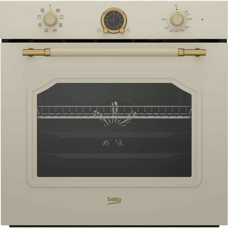 Beko Cuptor incorporabil Cuptor Incorporabil Beko RBIM19200CD | 72L, Clasa A, 8 Programe, Retro Crem, 59.4x56.7x59.5cm