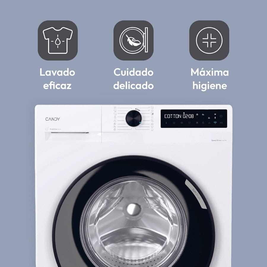 Candy Masina de spalat rufe Masina de spalat rufe Candy BR 412BL8-S | 12kg, 1400RPM, Clasa A, WiFi, Inverter, 59.5x68.1x85cm