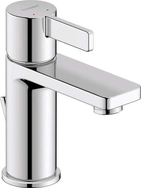 Duravit Baterie lavoar Duravit, D-Neo Single lever basin mixer S with pullrod, monocomanda, marime S, cartus ceramic, set evacuare cu tija, crom