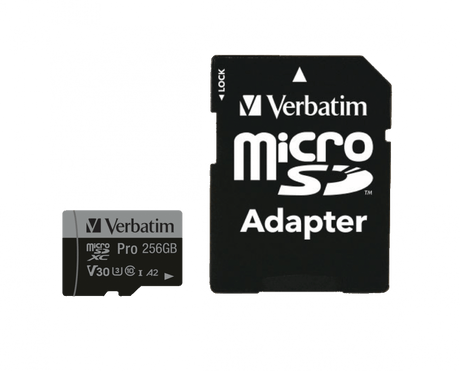 Card de Memorie Verbatim 47045 | microSDXC 256GB, U3, Adaptor SD
