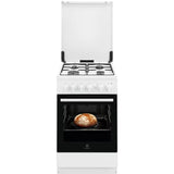 Electrolux Aragaz Aragaz Electrolux LKG504015W | Gaz, 4 arzatoare, 50 cm, Grill electric