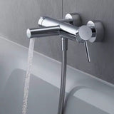 Duravit Baterie cada Duravit, Circle single lever bath mixer exposed installation, monocomanda, aparenta, cartus ceramic, diverter, crom