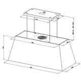Faber A Hota decorativa Hota Insula Faber CHLOE' XL ISLAND CG MATT F110 321.0506.537 | 110cm, 570m3/h, 67dB, Clasa C