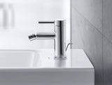 Duravit Baterie bideu Duravit, Circle single lever bidet mixer, monocomanda, cartus ceramic, set evacuare cu tija, crom