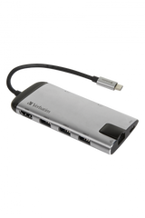 Verbatim USB-C ADAPTER USB 3.1 GEN 1/USB 3.0x3/HDMI/SDHC/MICROSDHC/RJ45