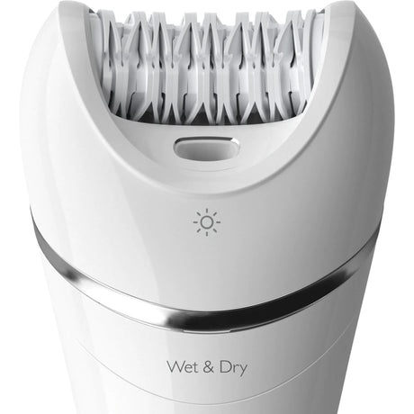 Philips Epilator PHILIPS Series 8000, 32 pensete, 2 viteze, alb