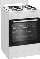 Beko Aragaz Aragaz Beko FBGT62110GWO | 4 Arzatoare, Grill Gaz, Rotisor, Timer, 60x60x85cm