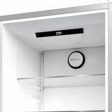 BEKO Combina frigorifica Beko, 316l, Clasa C, No Frost, Compresorul ProSmart Inverter, Display, AeroFlow, HarvestFresh, Metal look