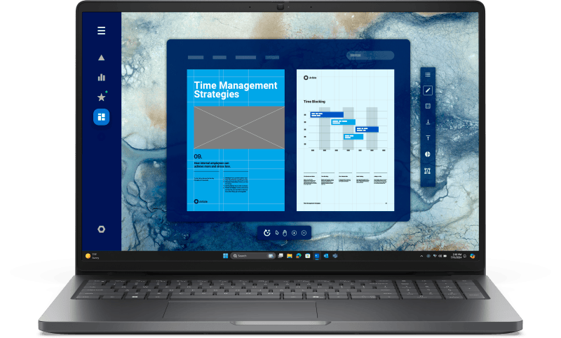 Laptop Dell Pro 16 PC16250, 16", Non-Touch, FHD+, IPS, 300 nits, 45% NTSC, Anti-Glare, FHD HDR + IR Cam, Facial Recognition, TNR, Camera Shutter, Microphone, ENERGY STAR Qualified, EPEAT Gold with Cli