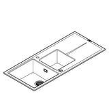 Grohe Chiuveta bucatarie Chiuveta Grohe K400 31643AP0 | 116x50cm, 2 Boluri, Granit Negru