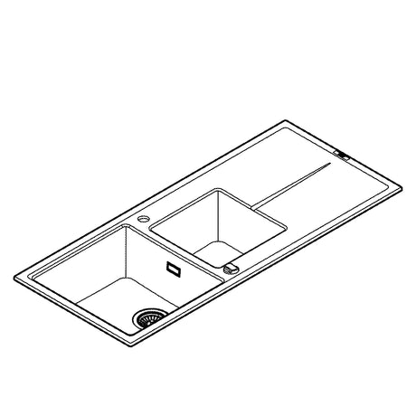 Grohe Chiuveta bucatarie Chiuveta Grohe K400 31643AP0 | 116x50cm, 2 Boluri, Granit Negru