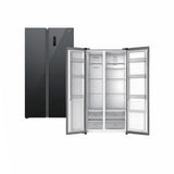 Side by side Daewoo, clasa energetica E, volum net total 541 (343+198) litri, Total No Frost, Display pe usa, Inverter, lumina LED, Inox