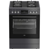 Beko Aragaz Aragaz Mixt Beko FBM62330GADSN | 4 Arzatoare, Cuptor Electric, 8 Functii, 60x60x85cm