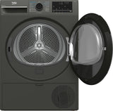 Beko Uscator de rufe Uscator de rufe Beko B3T49233MEU | 9kg, Pompa de caldura, Clasa D, 15 programe, Manhattan Grey