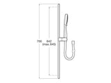Roca Coloana de dus Roca, Gama Stella, para cu 3 jeturi, suport mobil, bara dus 70cm, furtun 1.7m, negru