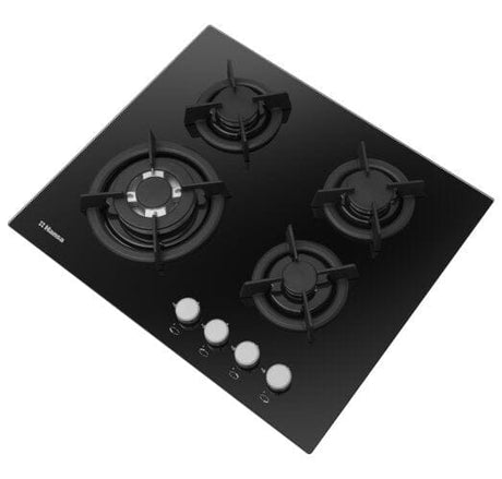 Hansa Plita incorporabila Plita Incorporabila Hansa BHGI63112035 | 60cm, 4 Arzatoare, WOK, Gratar Fonta, Sticla Neagra, 60x51x9cm