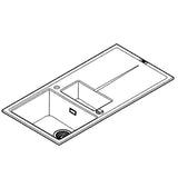 Grohe Chiuveta bucatarie Chiuveta Bucatarie Grohe K400 31642AP0 | 1000x500mm, 2 Boluri, Granite Black, Reversibil