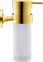 Duravit Suport cu pahar Duravit, Soap dispenser Starck T, polished gold incl. white frosted glass, montare pe perete, fixare ascunsa, metal/sticla, auriu lucios