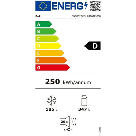 Beko SBS Side-by-Side Beko GNO5323XPN | 532L, NeoFrost, Clasa D, Inox