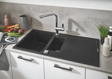 Grohe Chiuveta bucatarie Chiuveta Grohe K500 31646AP0 | 1000x500mm, 2 Boluri, Granit Negru