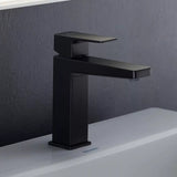Duravit Baterie lavoar Duravit, Manhattan single lever bas. mixer M with pull-rod, monocomanda, marime M, cartus ceramic, fara set de evacuare, schwarz mat, negru mat