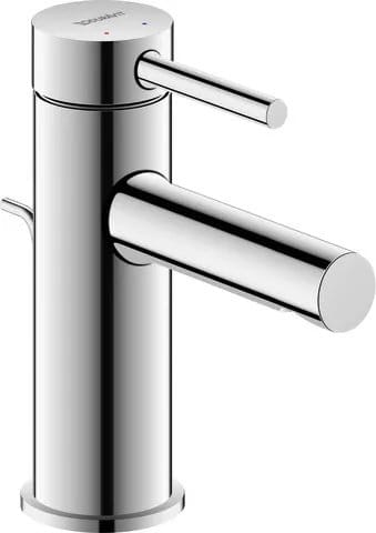 Duravit Baterie lavoar Duravit, Circle single lever basin mixer S with pull-rod, monocomanda, marime S, cartus ceramic, set evacuare cu tija, crom