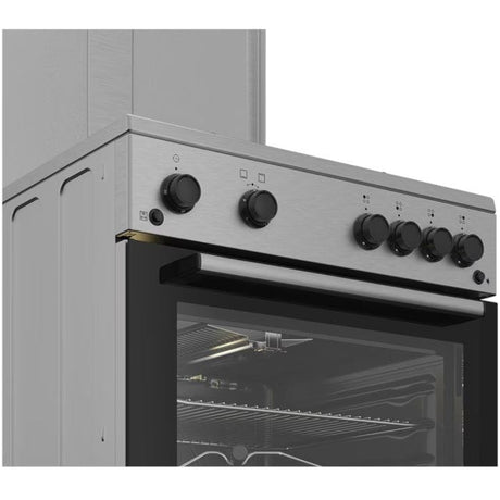 Beko Aragaz Aragaz Beko FBSHT62111GX | 4 Arzatoare, Aprindere Electrica, Grill, Rotisor, Inox, 60x60x85cm