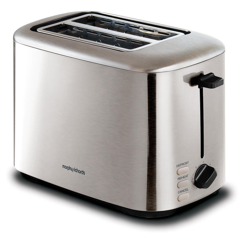 Morphy Richards Prajitor de paine, Morphy Richards, Equip, 800W, 7 setari, 2 felii, Inox