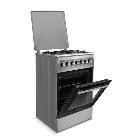 NobeLTek Cooking Aragaz Aragaz Nobeltek NLT 6604IX/FE1 | 60x60cm, Plita Gaz, Cuptor Electric, Ventilator, Inox, 60x60x85cm