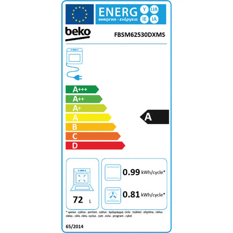 Beko Aragaz Aragaz Beko FBSM62530DXMS | 4 Arzatoare, Cuptor Electric 8 Functii, LED Display, Autocuratare Catalitica, 60x60x85cm