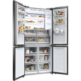 HAIER Side by side Cube Haier, 586 l, Total No Frost, Big Touch Display, Web browser, Switch zone, My Smart Home, Super Cooling, Super Freezing, My food Locator, My Inventory system, Clasa F, H 190 cm, Negru