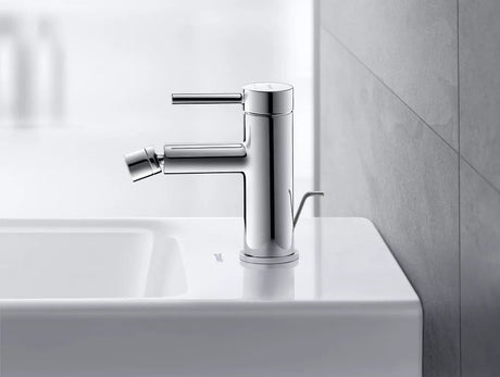 Duravit Baterie bideu Duravit, Circle single lever bidet mixer, monocomanda, cartus ceramic, set evacuare cu tija, crom
