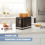 Daewoo SDA Prajitor de paine Prajitor de paine Daewoo DBTCT80B | 800W, Display LED, Cool Touch, Negru
