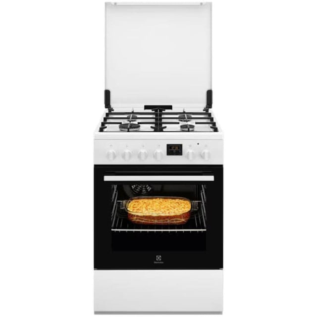 Electrolux Aragaz Aragaz Electrolux LKK660225W | mixt, HotAir, 4 arzatoare, Gaz + Electric
