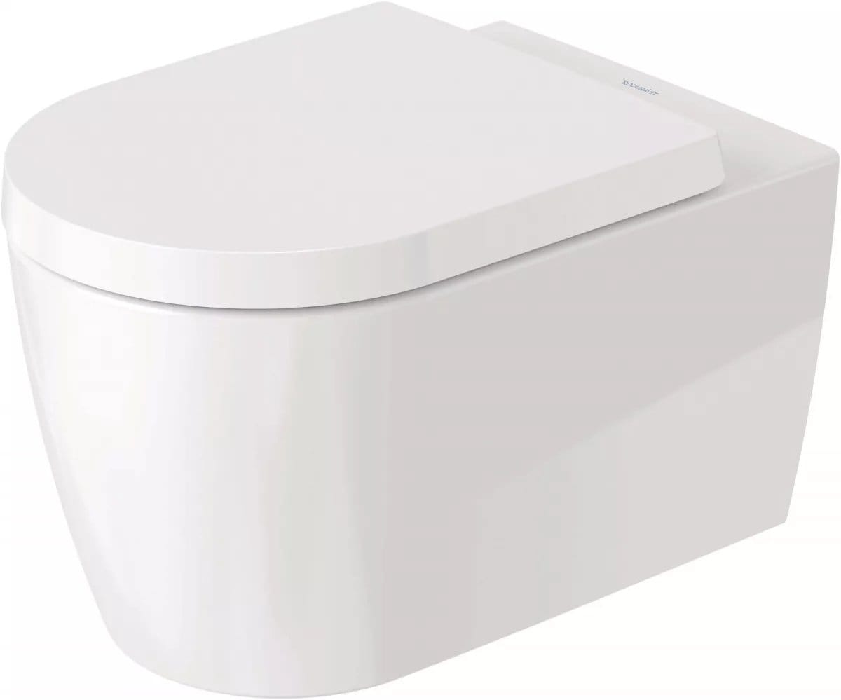 Duravit Vas wc + capac Duravit, Toilet-set,wm,ME by Starck,white rimless WD, Durafix, incl.s&c w.sc, suspendat, evacuare orizontala, cu capac (0020090000), soft close, alb