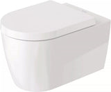 Duravit Vas wc + capac Duravit, Toilet-set,wm,ME by Starck,white rimless WD, Durafix, incl.s&c w.sc, suspendat, evacuare orizontala, cu capac (0020090000), soft close, alb