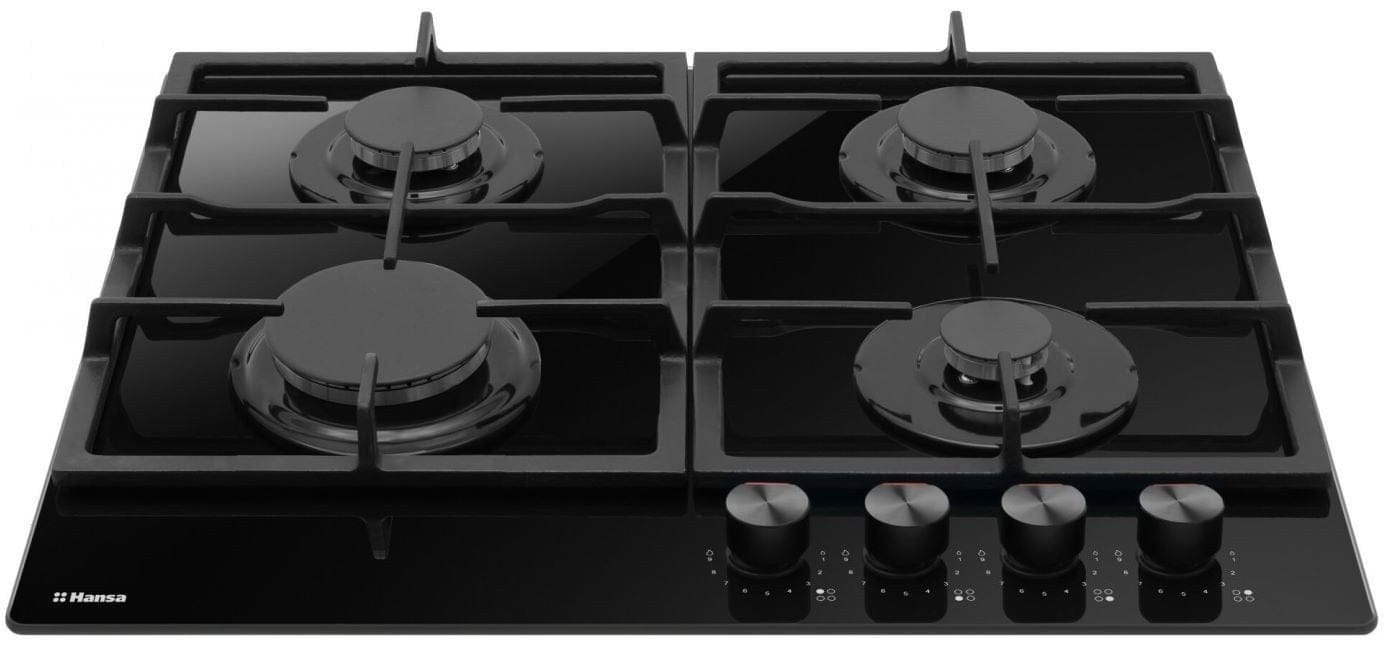Hansa Plita pe gaz Plita pe Gaz Hansa BHKS610505 | 60cm, Sticla Neagra, 4 Arzatoare