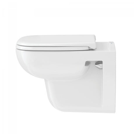 Duravit Vas wc + capac Duravit, Toilet-set w/m D-Code rimless washdown model, incl.s&c, w.SC, suspendat, evacuare orizontala, cu capac (0067390000), soft close, alb