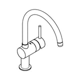 Grohe Baterie Baterie Bucatarie Grohe 32917000 | Minta, Monocomanda, Pipa Inalta, Crom