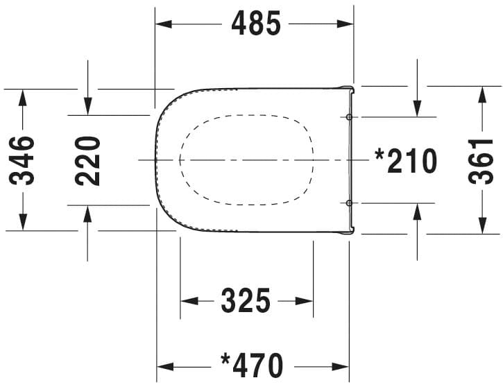 Duravit Capac WC Capac WC Duravit D-Code 0060310000 | Alungit, Alb, Balamale Inox