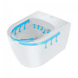 Duravit Vas wc + capac Duravit, Toil.set wm HyFl. Soleil by Starck 54cm,whiteHYG,rotary fl.,Dfix,w.s&c, suspendata, evacuare orizontala, cu capac, soft close, hygieneglaze