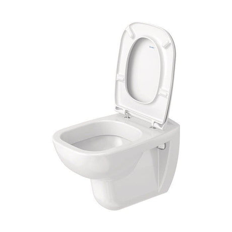 Duravit Vas wc + capac Duravit, Toilet wall mounted D-Code seat and cover, hinges s/steel, suspendat, evacuare orizontala, cu capac (0067310000), alb